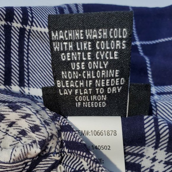 TORRID blue white Challis Plaid shirt PLUS 4X - Picture 7 of 10